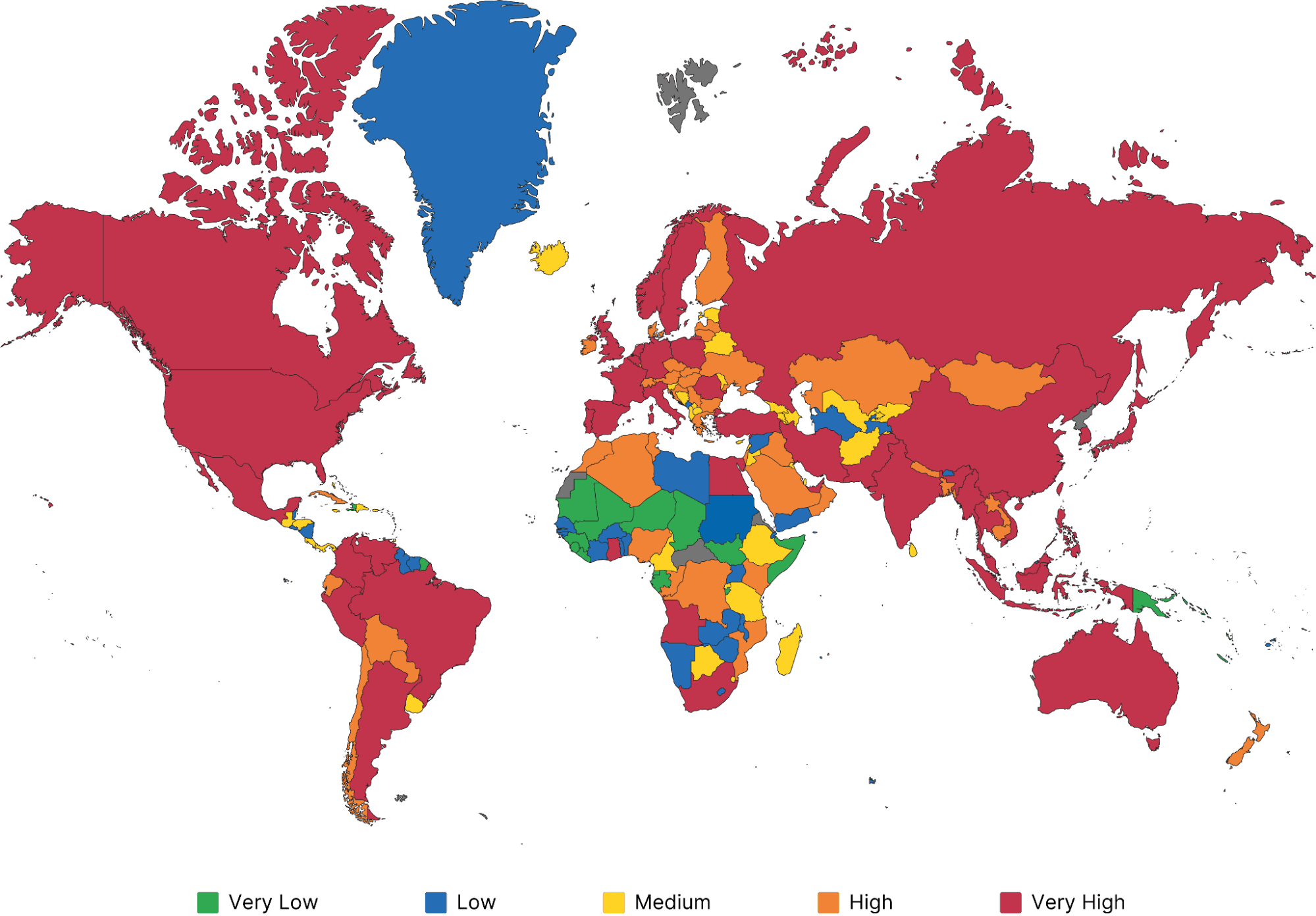 Malware impact by country