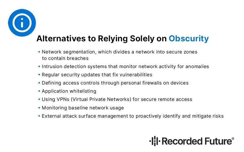 Alternatives to Security Through Obscurity