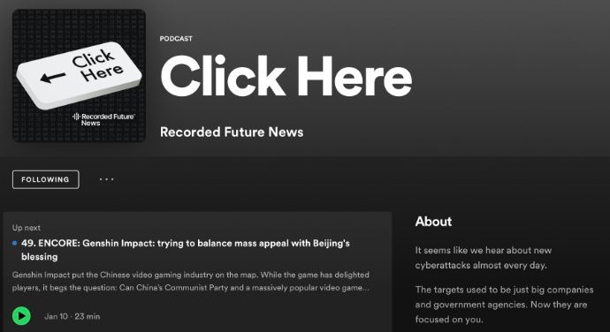 Click Here Podcast from Recorded Future News