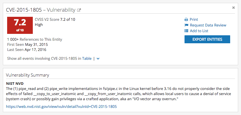 Intel Card for CVE-2015-1805