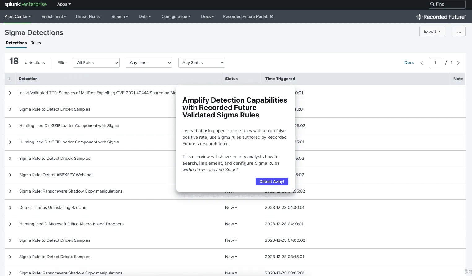 Amplifiez les capacités de détection avec des règles Sigma futures validées enregistrées