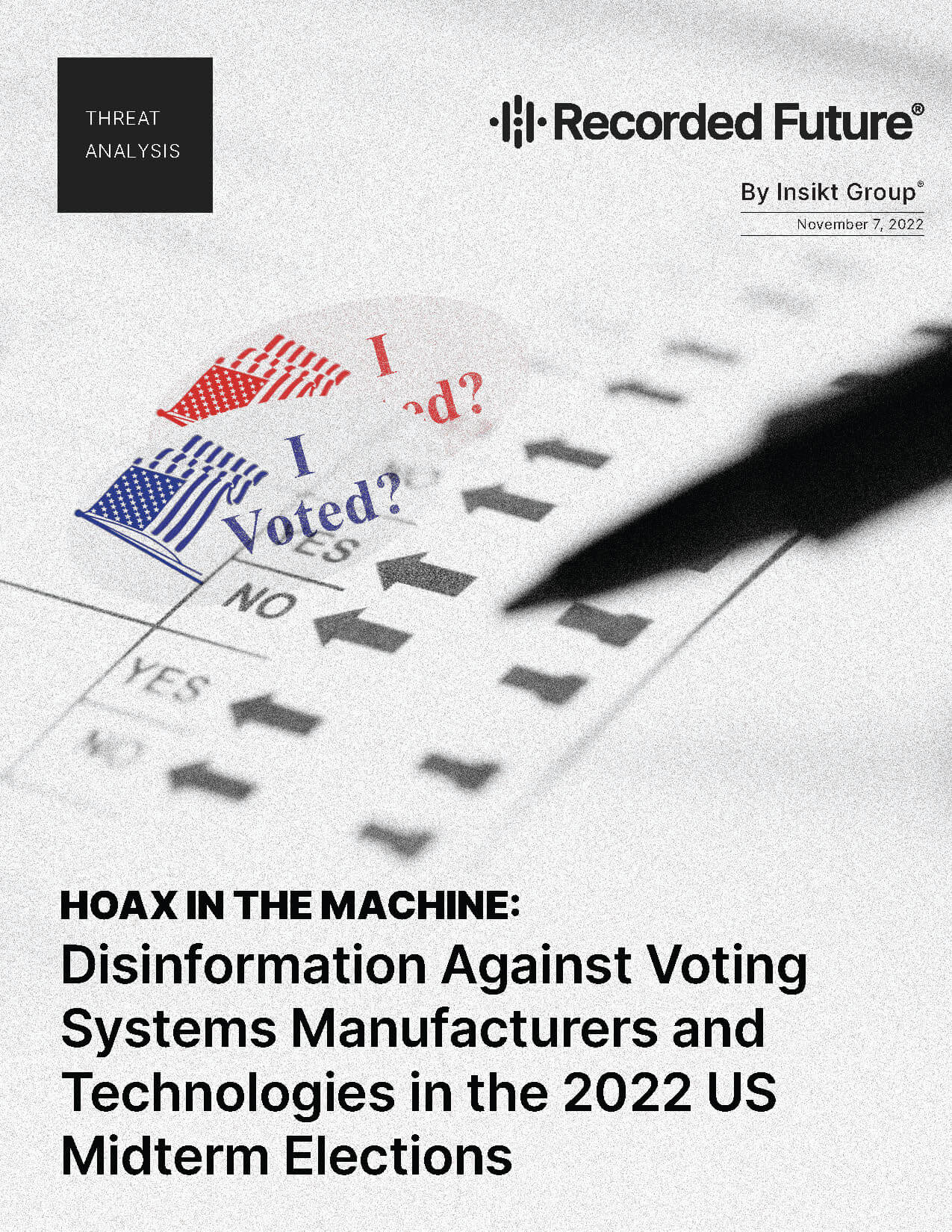 Hoax in the Machine: Disinformation Against Voting Systems Manufacturers and Technologies in the 2022 US Midterm Elections