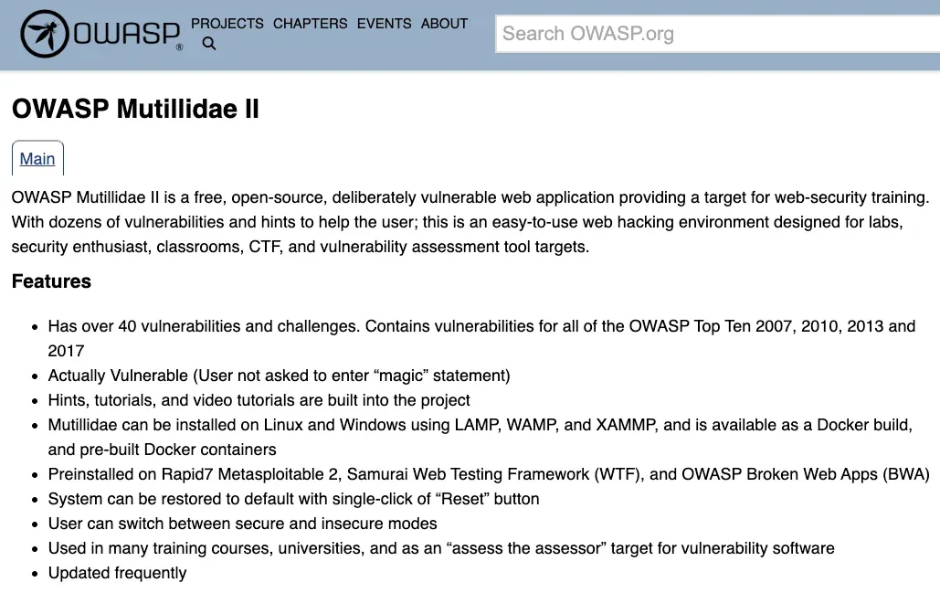 OWASP Multidae II