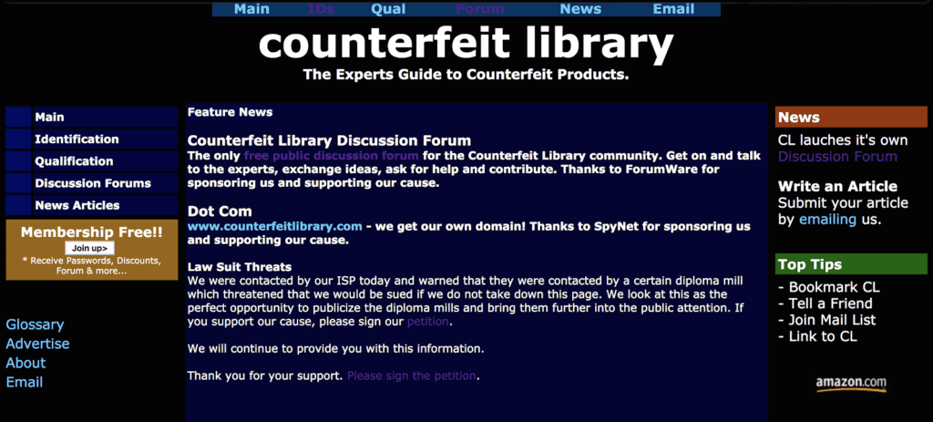 Counterfeit Library