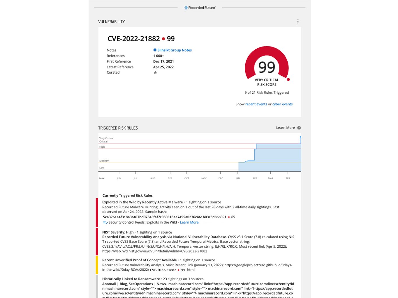 Evidence-Based Risk Scoring