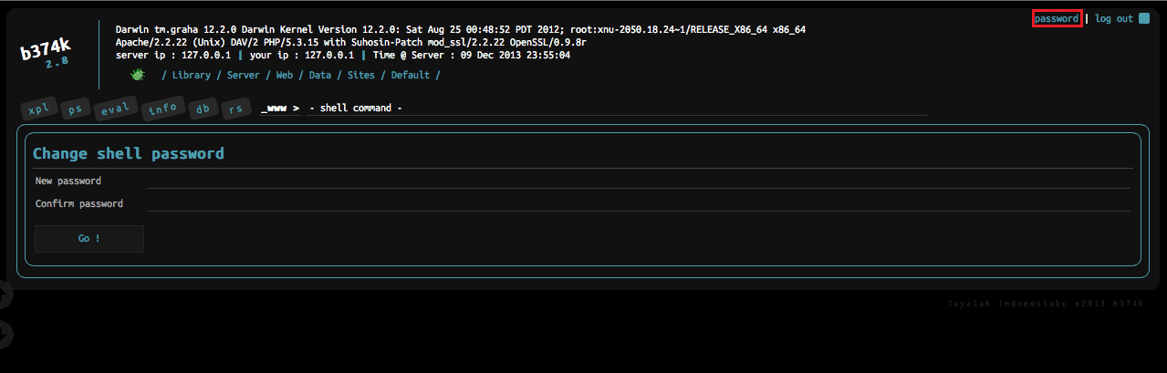 b374k Web Shell Password