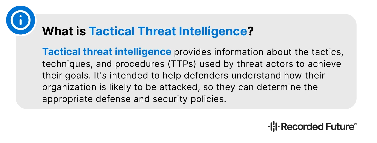 What is Tactical Threat Intelligence?